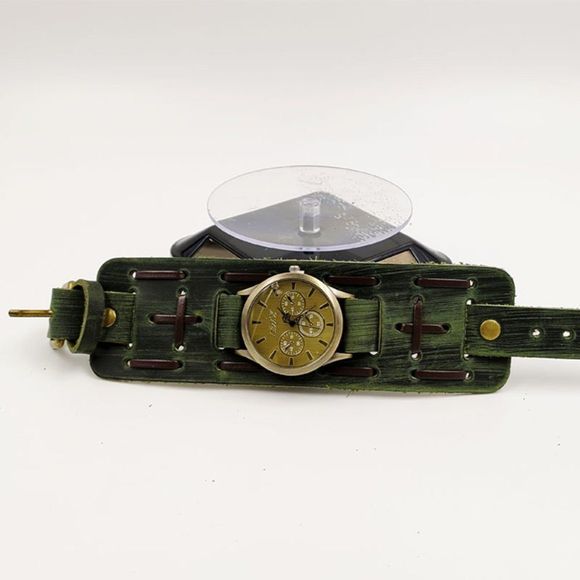 ✨✨BRAND NEW Punk Style Vintage Leather Men's Watch - Picture 3 of 6